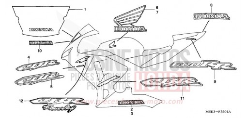 RAYURE (2) CBR600RR4 de 2004